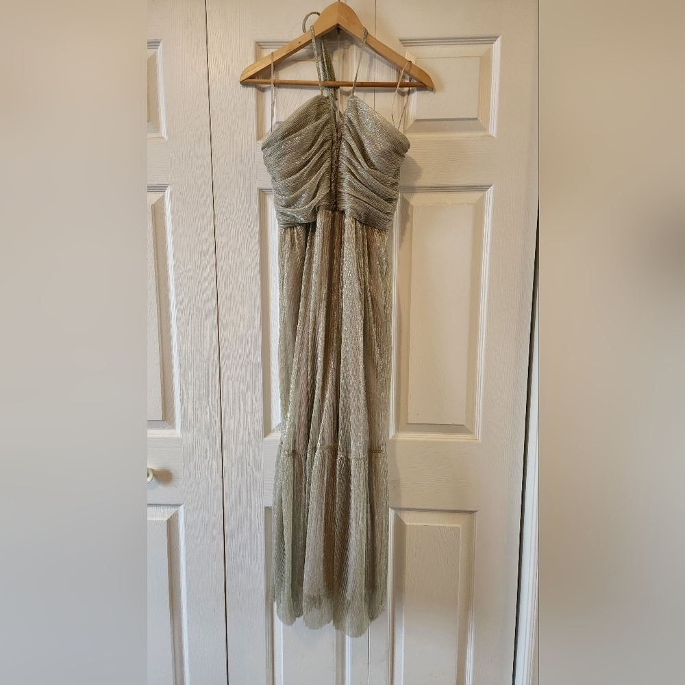 Shimmery metallic formal dress